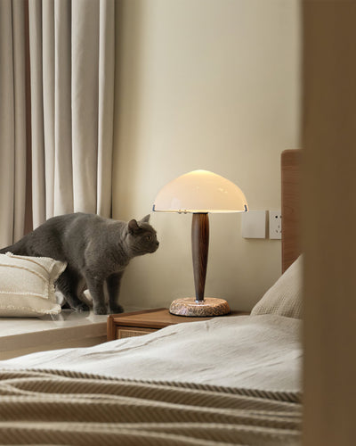 PureGlow – Marble Base Table Lamp with Glass Top