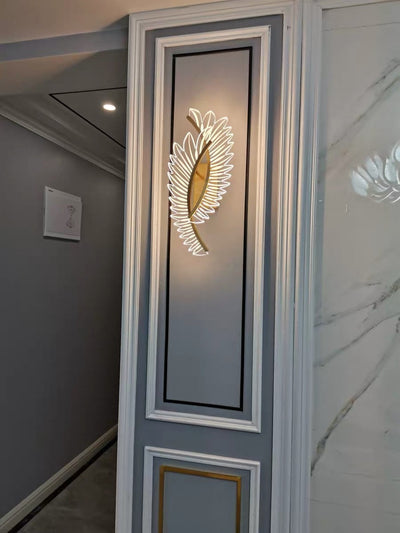 AngelGlow - Golden Winged Wall Lamp