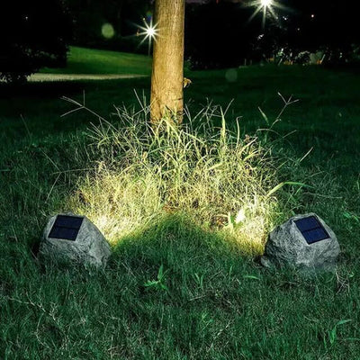 RockyLight - Solar-Powered Outdoor Light with Stone Design for Landscape Lighting