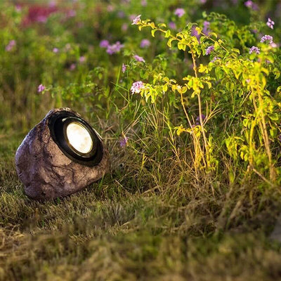 RockyLight - Solar-Powered Outdoor Light with Stone Design for Landscape Lighting