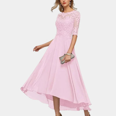 Elegant Ankle-Length Chiffon Dress for Women - Formal A-Line Maxi Dress