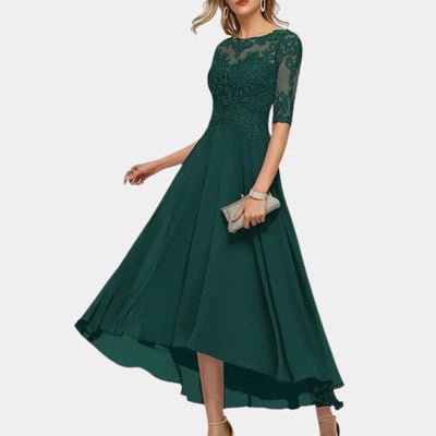 Elegant Ankle-Length Chiffon Dress for Women - Formal A-Line Maxi Dress