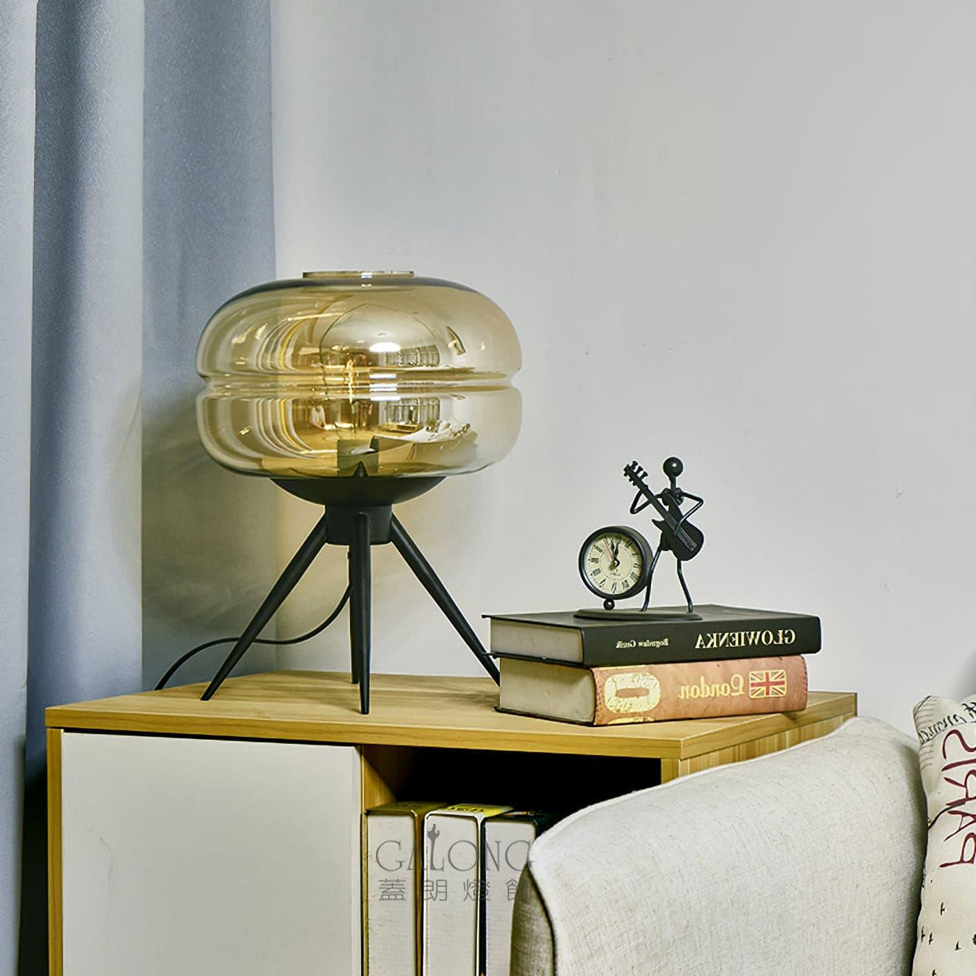 GlowJar - LED Table Lamp with Glass Housing and Warm Glow