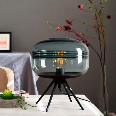 GlowJar - LED Table Lamp with Glass Housing and Warm Glow