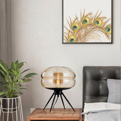 GlowJar - LED Table Lamp with Glass Housing and Warm Glow