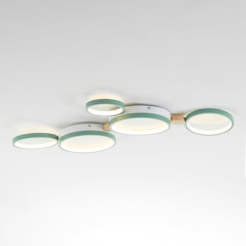 NimbusLuxe – Elegant White and Gray Ceiling Illumination