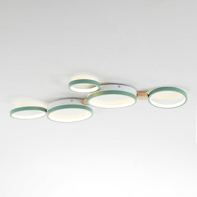 NimbusLuxe – Elegant White and Gray Ceiling Illumination