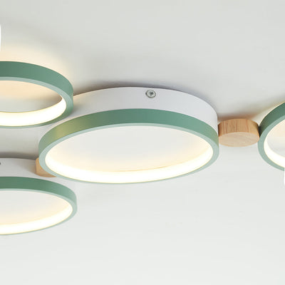 NimbusLuxe – Elegant White and Gray Ceiling Illumination