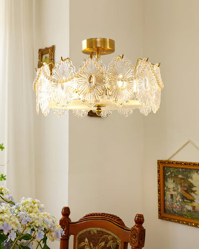 LuxeLamina - Ceiling Lamp with Clear Glass and Cozy Glow