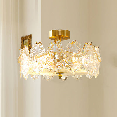 LuxeLamina - Ceiling Lamp with Clear Glass and Cozy Glow