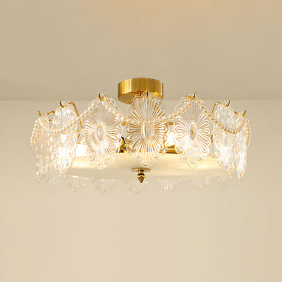 LuxeLamina - Ceiling Lamp with Clear Glass and Cozy Glow
