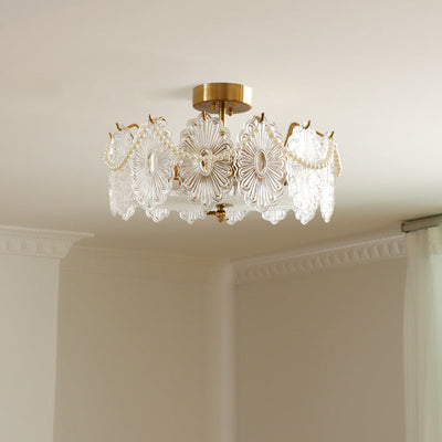 LuxeLamina - Ceiling Lamp with Clear Glass and Cozy Glow