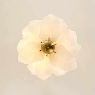 FoliageGlow - Ceiling Lamp with Glass Leaf Design and Gentle Lighting