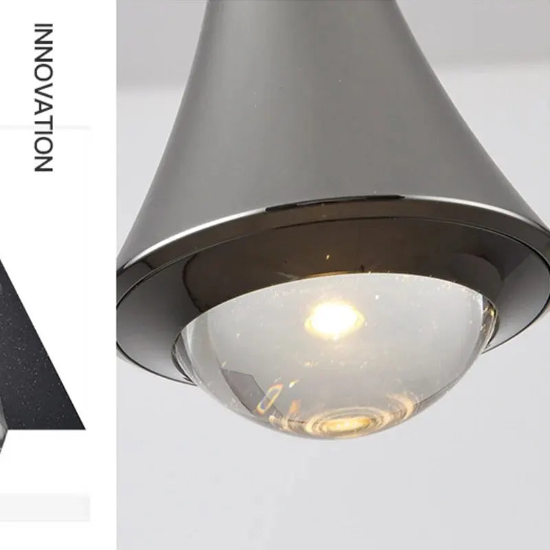 LuxeAura - Refined Silver Hanging Lamp