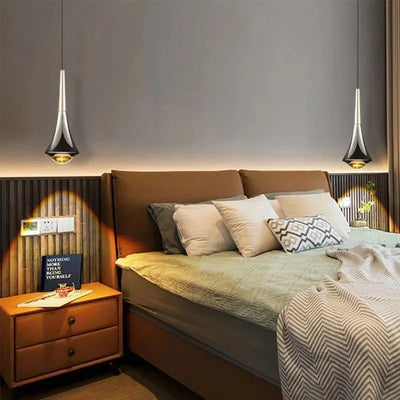 LuxeAura - Refined Silver Hanging Lamp