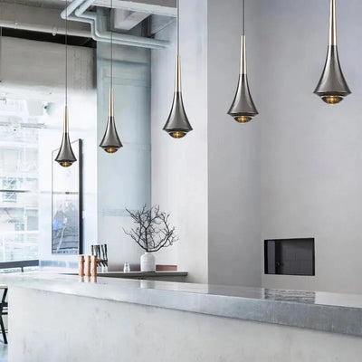 LuxeAura - Refined Silver Hanging Lamp