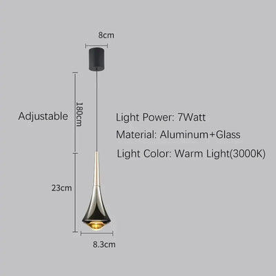 LuxeAura - Refined Silver Hanging Lamp