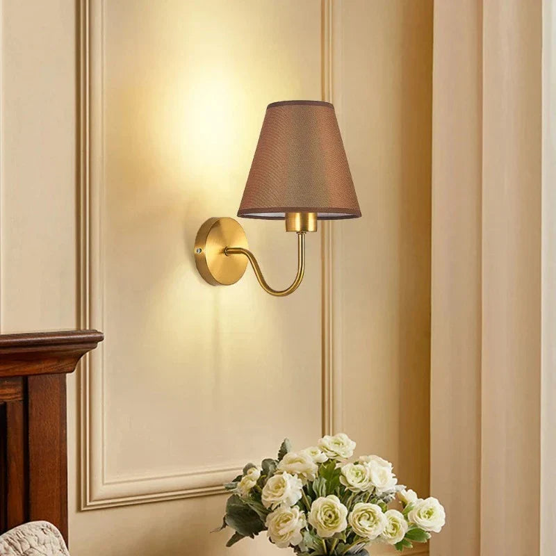 RusticRadiance – Textile Wall Lamp