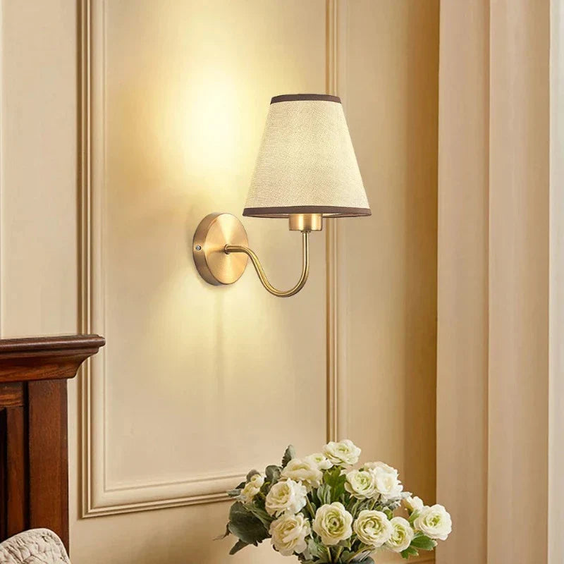 RusticRadiance – Textile Wall Lamp