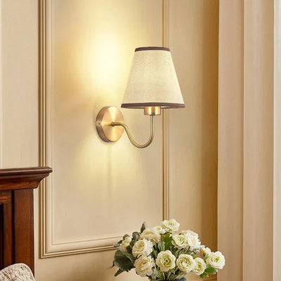 RusticRadiance – Textile Wall Lamp