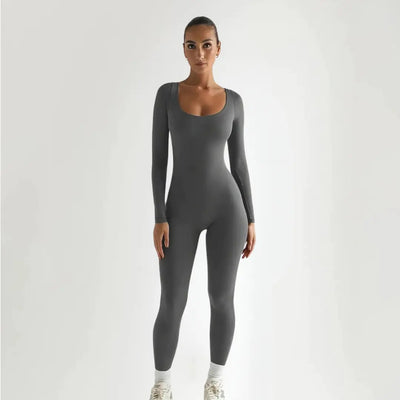 Long Sleeve Seamless Bodystocking for Elegant Comfort and Versatile Style