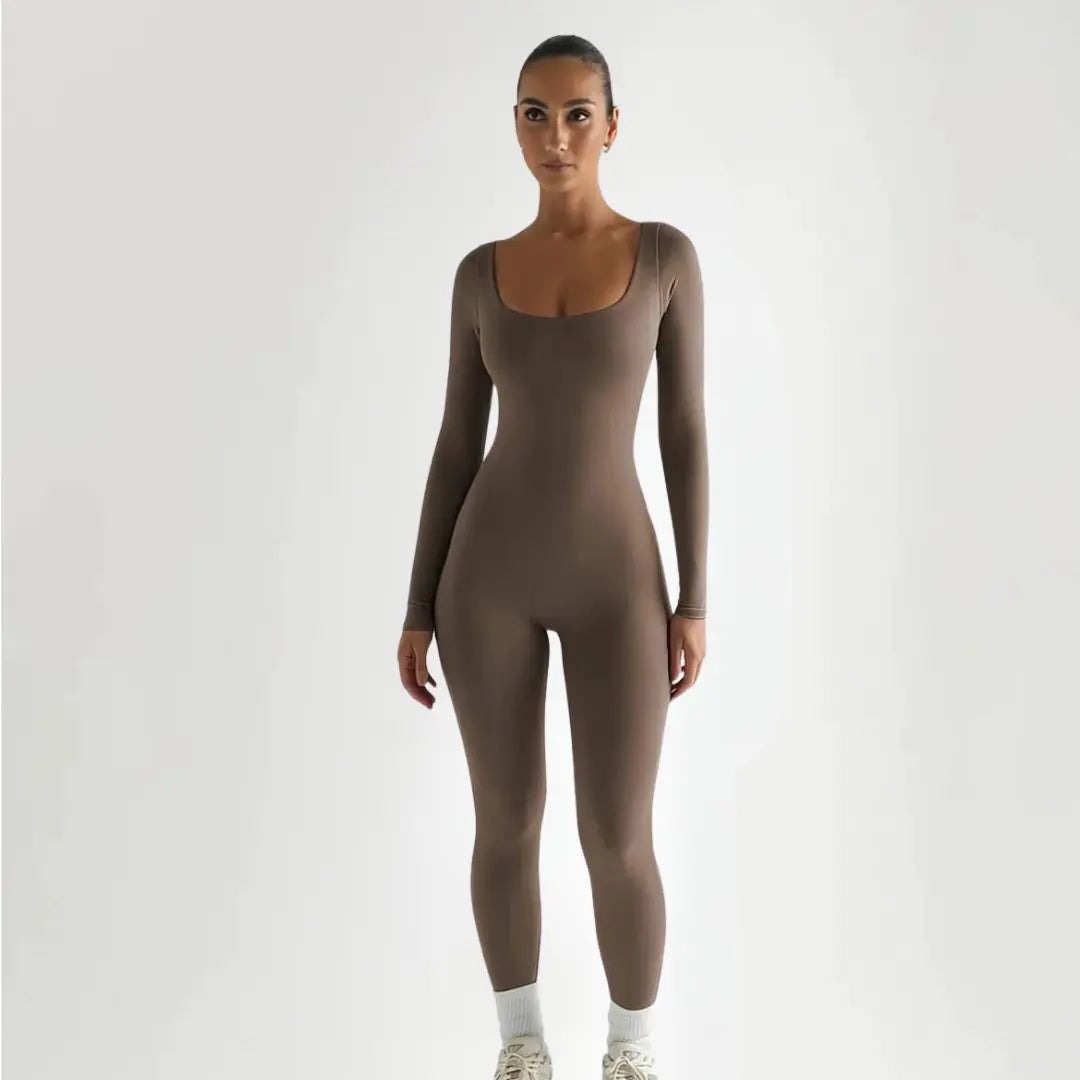 Long Sleeve Seamless Bodystocking for Elegant Comfort and Versatile Style