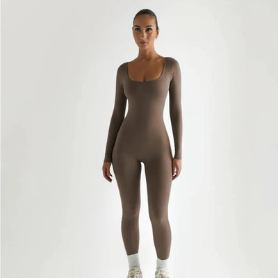 Long Sleeve Seamless Bodystocking for Elegant Comfort and Versatile Style