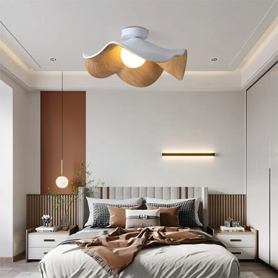 NordicPetal – Wooden Lotus Ceiling Fixture