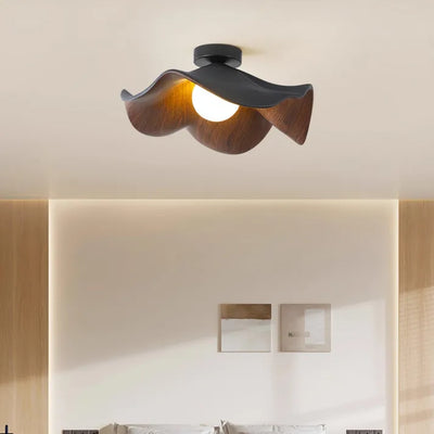 NordicPetal – Wooden Lotus Ceiling Fixture