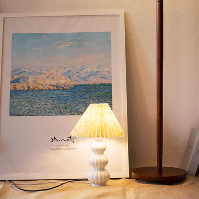 LunaRadiance - Table Lamp with Pleated Aesthetic and Cozy Glow