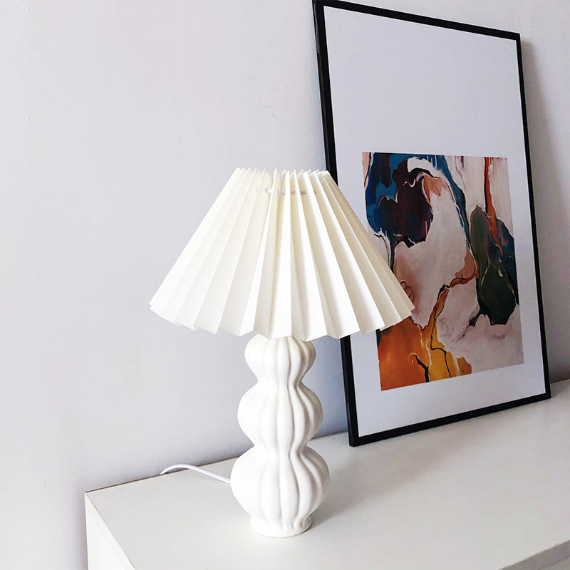 LunaRadiance - Table Lamp with Pleated Aesthetic and Cozy Glow
