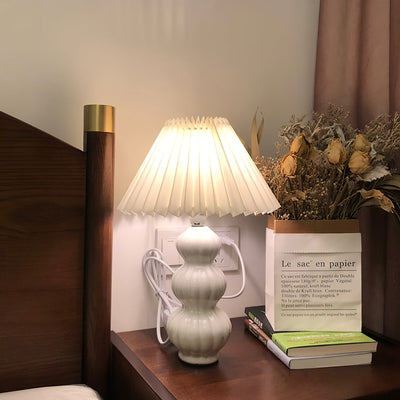 LunaRadiance - Table Lamp with Pleated Aesthetic and Cozy Glow