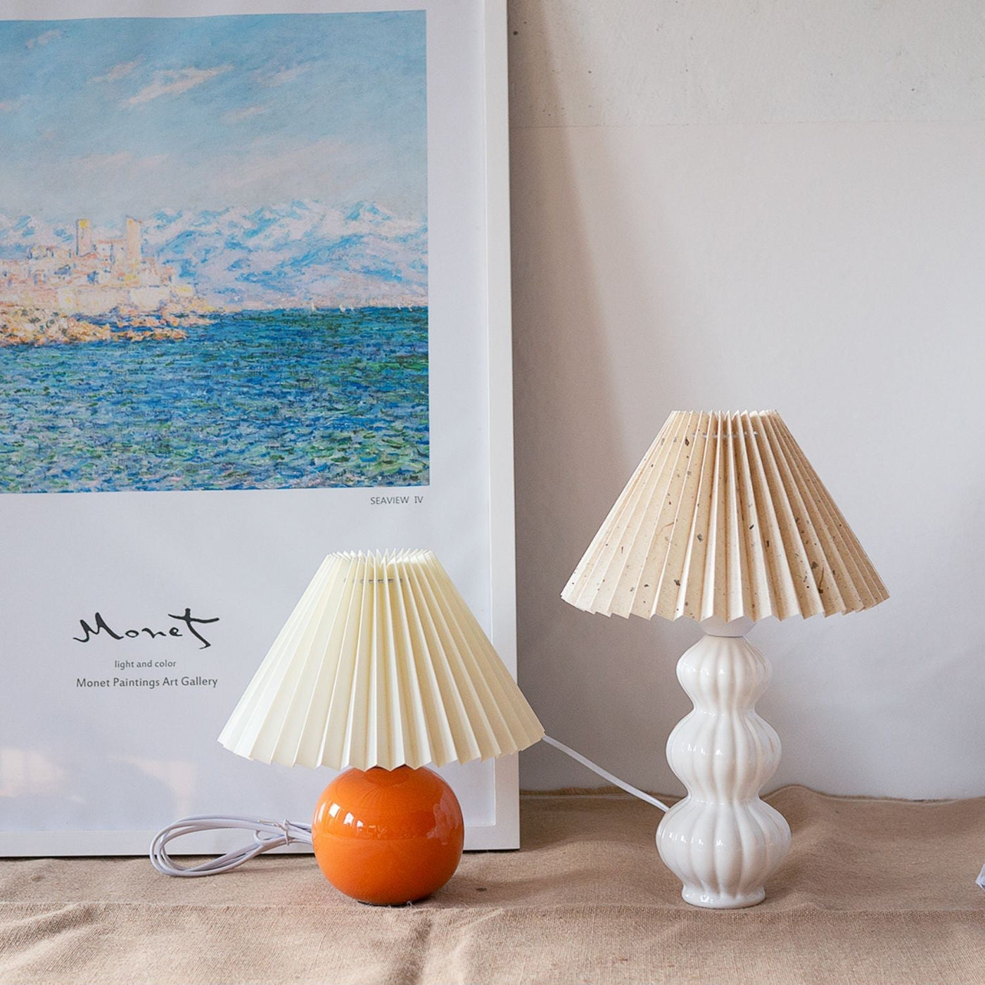 LunaRadiance - Table Lamp with Pleated Aesthetic and Cozy Glow