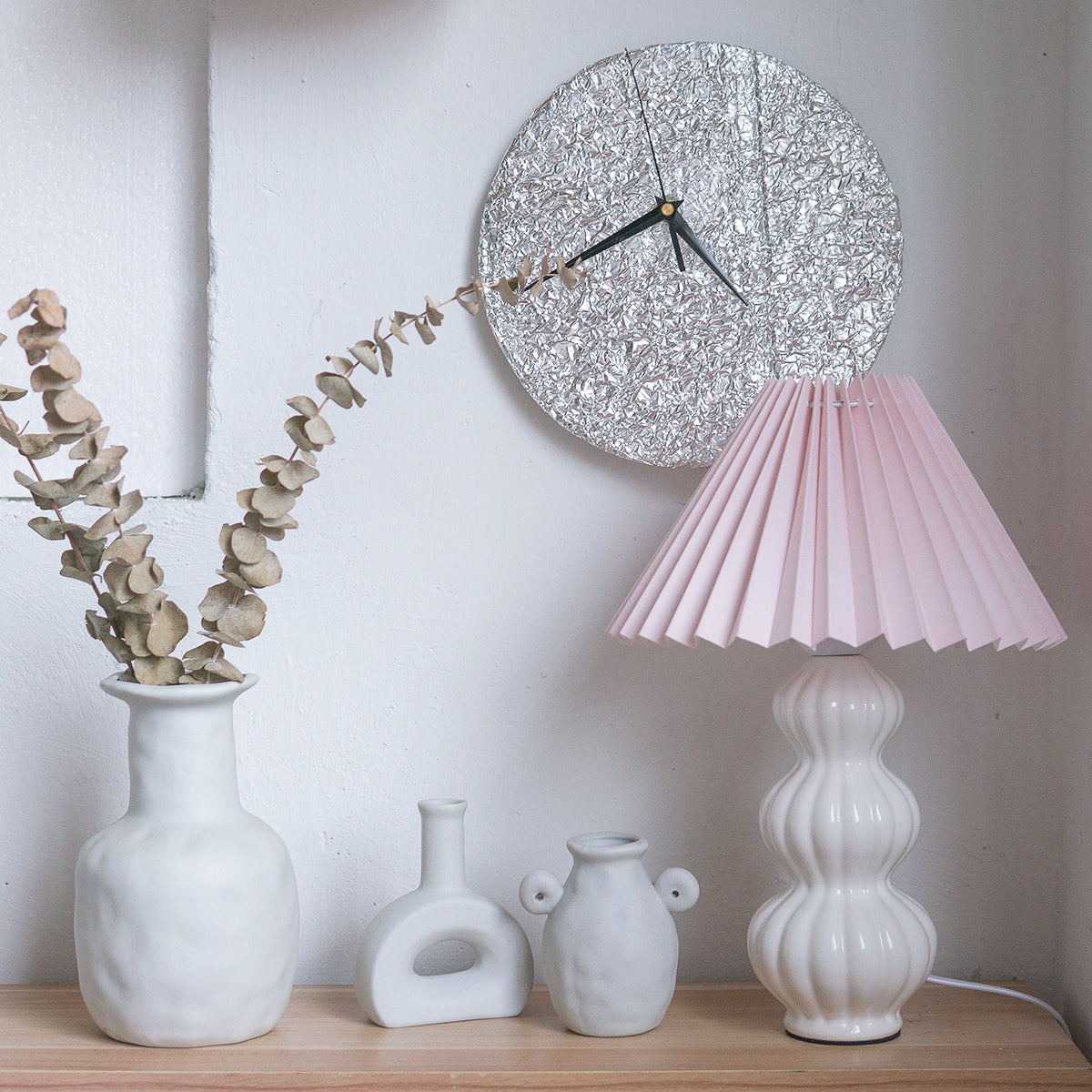 LunaRadiance - Table Lamp with Pleated Aesthetic and Cozy Glow