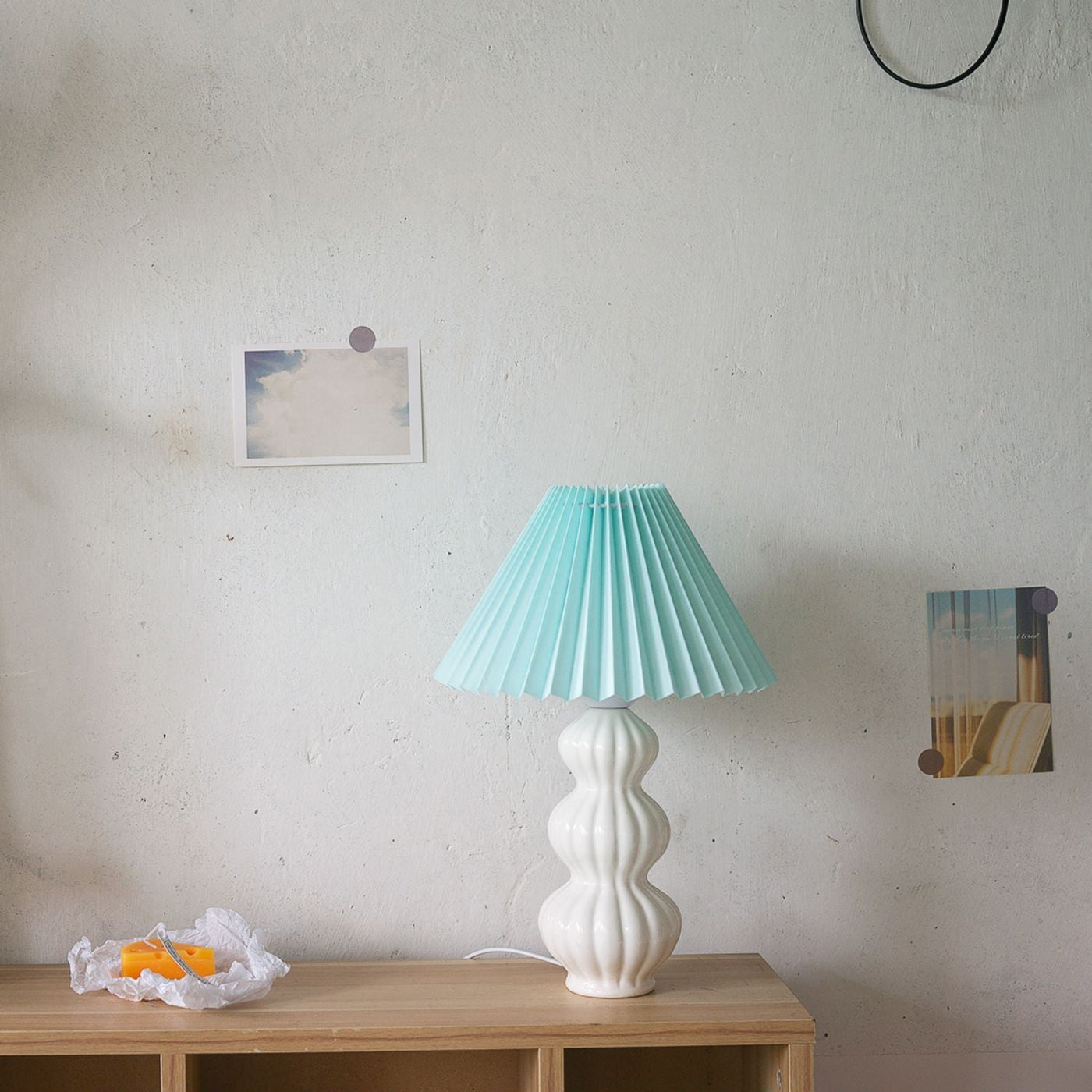 LunaRadiance - Table Lamp with Pleated Aesthetic and Cozy Glow