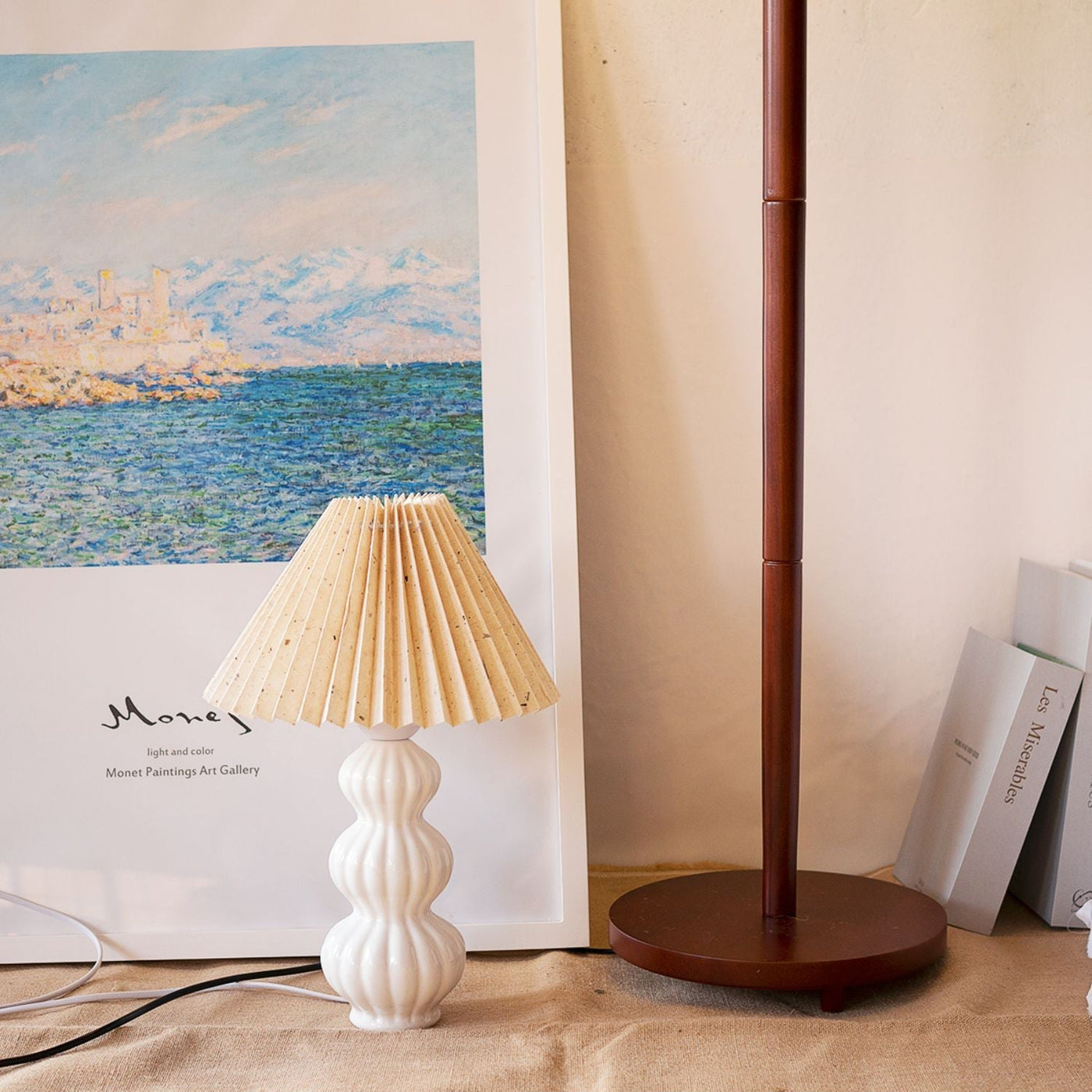 LunaRadiance - Table Lamp with Pleated Aesthetic and Cozy Glow