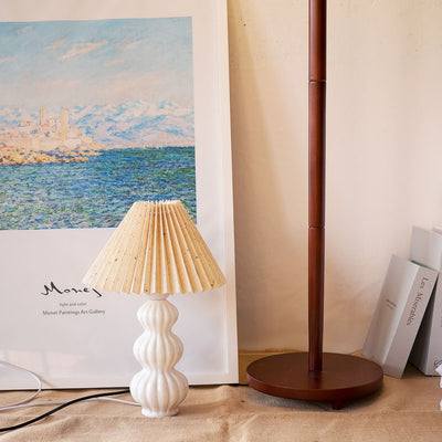 LunaRadiance - Table Lamp with Pleated Aesthetic and Cozy Glow