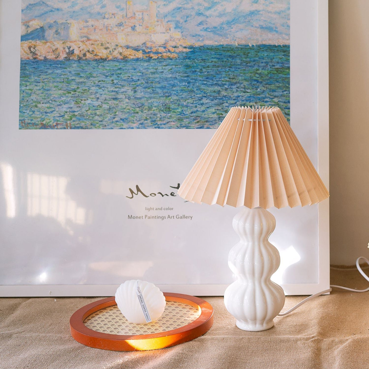 LunaRadiance - Table Lamp with Pleated Aesthetic and Cozy Glow