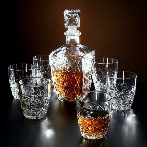 RoyalPour - 7-Piece Whiskey Decanter Gift Set