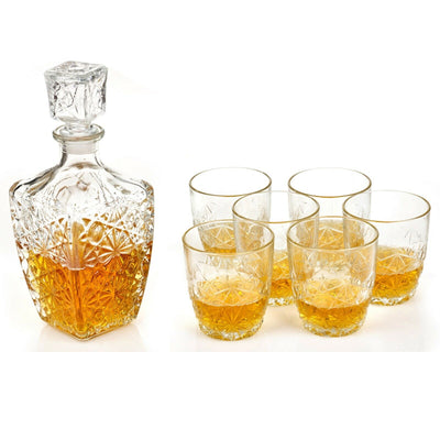 RoyalPour - 7-Piece Whiskey Decanter Gift Set