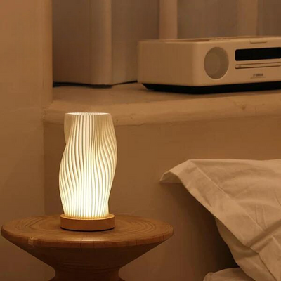 CalmGlow – Elegant Wave Table Lamp