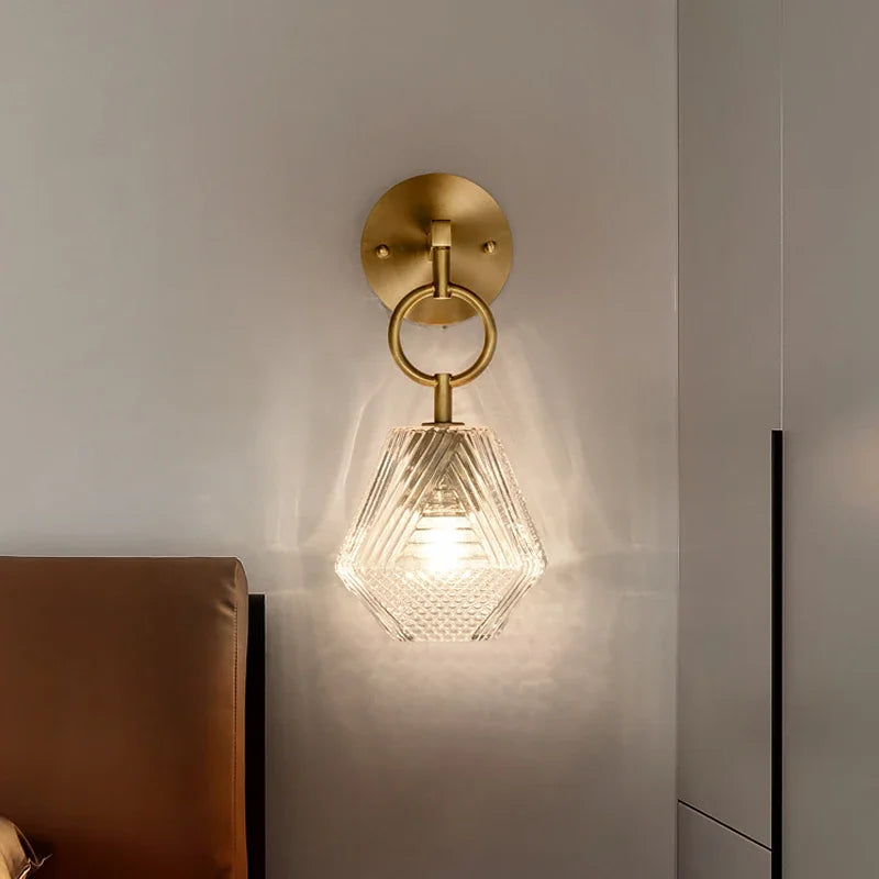 EtherealGlow – Glass Wall Light with Gentle Illumination