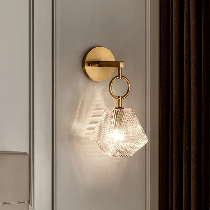 EtherealGlow – Glass Wall Light with Gentle Illumination