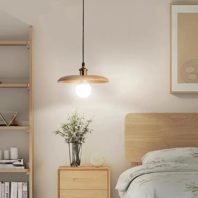 ScandiGlow – Natural Wood Pendant Lamp