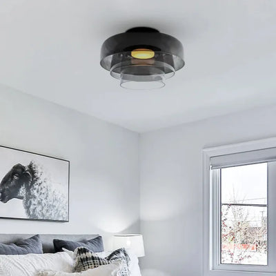 LuxeGleam - Classic Glass Ceiling Lamp