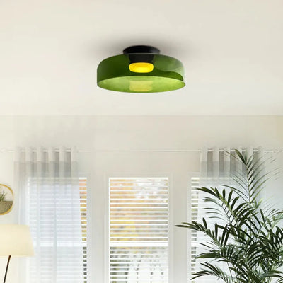 LuxeGleam - Classic Glass Ceiling Lamp