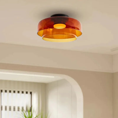 LuxeGleam - Classic Glass Ceiling Lamp