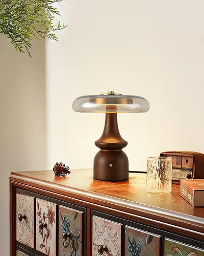 GlowSphere – Modern Amber and Smoke Accent Lamp
