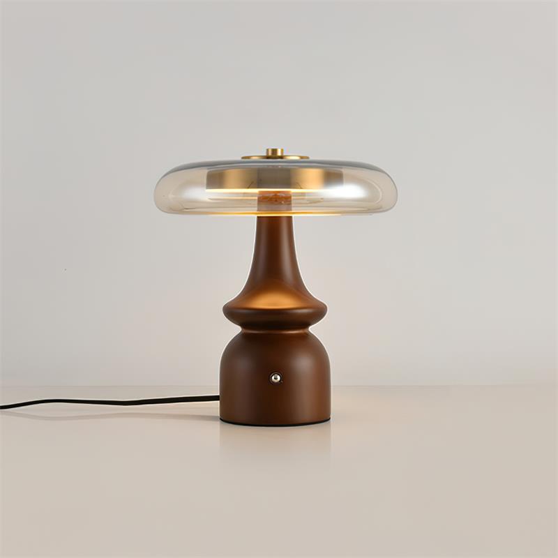 GlowSphere – Modern Amber and Smoke Accent Lamp