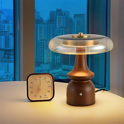 GlowSphere – Modern Amber and Smoke Accent Lamp